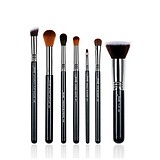 JESSUP 7 pcs Brush Pro Set Black/Silver T119 - PROFESSZIONÁLIS SMINKECSET KÉSZLET ARCRA SZEMRE