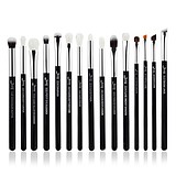 JESSUP 15 pcs Brush Set Black/Silver T177 - PROFESSZIONÁLIS SMINKECSET KÉSZLET ARCA SZEMRE