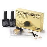 STARGAZER Nail Chroming Kit Extreme Gold - TÜKÖRFÉNYES ARANY KÖRÖMFESTÉK ÉS PIGMENT SZETT 