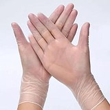 BF COSMETICS PVC Glove White "L" - 1 PÁR ELDOBHATÓ PVC ÁTTETSZŐ VÉDŐKESZTYŰ 